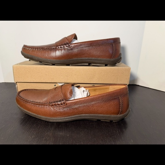 Johnnie-O Moxy Leather Penny Loafers Shoes Bourbon Brown Mens 10M main image 9